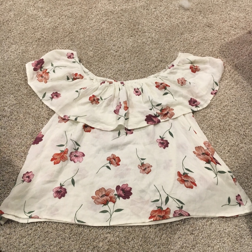 Off the shoulder floral top